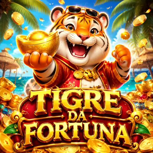 Tela principal do Fortune Tiger com o tigre dourado e a grade 3×3 de símbolos chineses