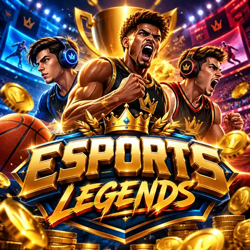 Arena de e-sports iluminada durante campeonato profissional